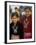 Navajo Children Modelling Turquoise Squash Blossom Necklaces Made by Native Americans-Michael Mauney-Framed Premium Photographic Print