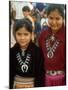 Navajo Children Modelling Turquoise Squash Blossom Necklaces Made by Native Americans-Michael Mauney-Mounted Premium Photographic Print