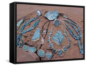 Navajo Crafts, USA-Adam Woolfitt-Framed Stretched Canvas