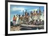 Navajo Fire Dancers-Lantern Press-Framed Premium Giclee Print