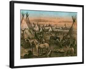 Navajo Indian encampment-Bohuslav Kroupa-Framed Giclee Print