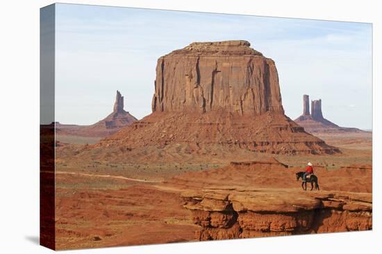 Navajo Indian, Monument Valley, Navajo Tribal Lands, Utah, Usa-Norbert Eisele-Hein-Stretched Canvas