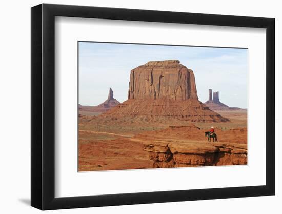 Navajo Indian, Monument Valley, Navajo Tribal Lands, Utah, Usa-Norbert Eisele-Hein-Framed Photographic Print