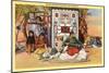 Navajo Indians Spinning Yarn for Rugs-null-Mounted Art Print