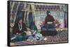 Navajo Ladies Weaving Rugs-Lantern Press-Framed Stretched Canvas