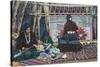 Navajo Ladies Weaving Rugs-Lantern Press-Stretched Canvas