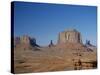 Navajo Lands, Arid Landscape with Eroded Rock Formations, Monument Valley, USA-Adina Tovy-Stretched Canvas