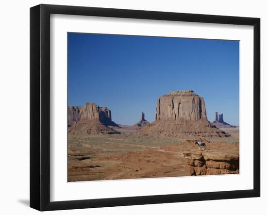 Navajo Lands, Arid Landscape with Eroded Rock Formations, Monument Valley, USA-Adina Tovy-Framed Photographic Print