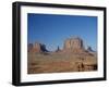 Navajo Lands, Arid Landscape with Eroded Rock Formations, Monument Valley, USA-Adina Tovy-Framed Photographic Print