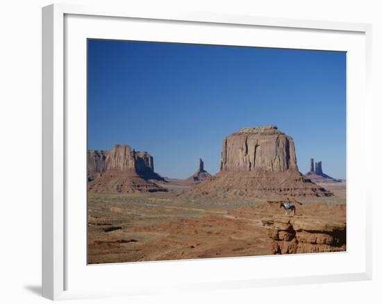 Navajo Lands, Arid Landscape with Eroded Rock Formations, Monument Valley, USA-Adina Tovy-Framed Photographic Print