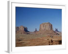 Navajo Lands, Arid Landscape with Eroded Rock Formations, Monument Valley, USA-Adina Tovy-Framed Photographic Print