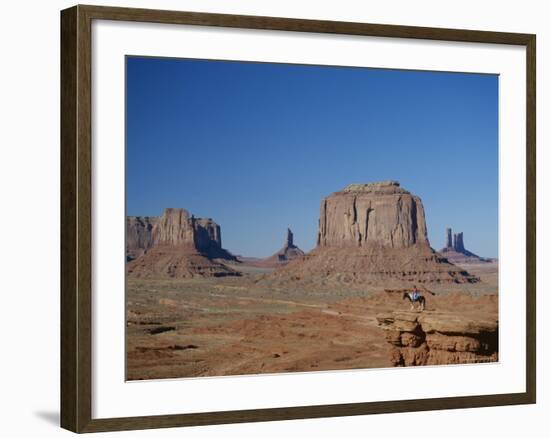 Navajo Lands, Arid Landscape with Eroded Rock Formations, Monument Valley, USA-Adina Tovy-Framed Photographic Print