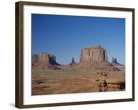 Navajo Lands, Arid Landscape with Eroded Rock Formations, Monument Valley, USA-Adina Tovy-Framed Photographic Print