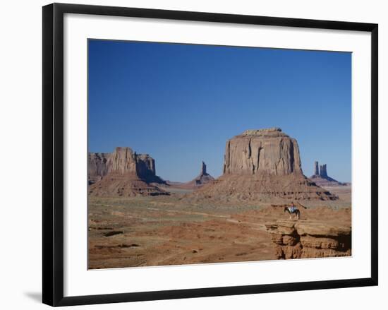 Navajo Lands, Arid Landscape with Eroded Rock Formations, Monument Valley, USA-Adina Tovy-Framed Photographic Print