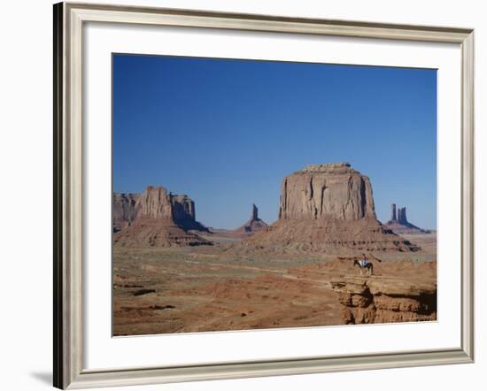 Navajo Lands, Arid Landscape with Eroded Rock Formations, Monument Valley, USA-Adina Tovy-Framed Photographic Print