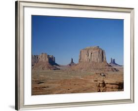 Navajo Lands, Arid Landscape with Eroded Rock Formations, Monument Valley, USA-Adina Tovy-Framed Photographic Print