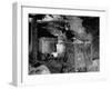 Navajo Leaning on a Car Decorated in Crude While Hauling Ore in His Own Small Mine-null-Framed Photographic Print