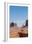 Navajo Man on Horseback, Monument Valley Navajo Tribal Park, Monument Valley, Utah-Michael DeFreitas-Framed Photographic Print