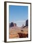 Navajo Man on Horseback, Monument Valley Navajo Tribal Park, Monument Valley, Utah-Michael DeFreitas-Framed Photographic Print