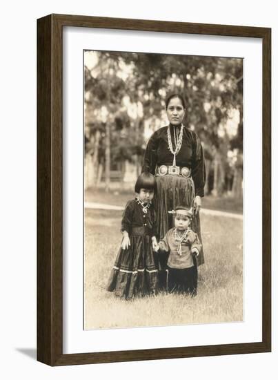 Navajo Mother and Children-null-Framed Art Print