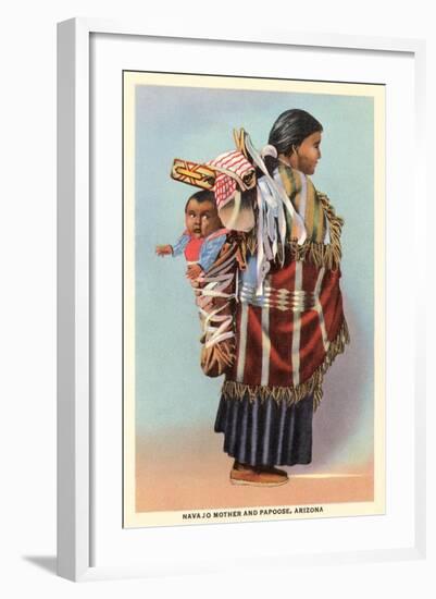 Navajo Mother and Papoose-null-Framed Art Print