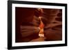 Navajo Nation, Eroded Sandstone Formations in Upper Antelope Canyon-David Wall-Framed Photographic Print