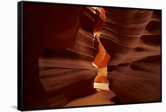 Navajo Nation, Eroded Sandstone Formations in Upper Antelope Canyon-David Wall-Framed Stretched Canvas