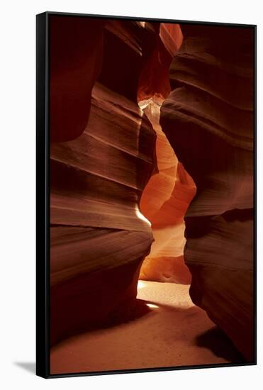 Navajo Nation, Eroded Sandstone Formations in Upper Antelope Canyon-David Wall-Framed Stretched Canvas