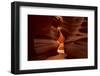 Navajo Nation, Eroded Sandstone Formations in Upper Antelope Canyon-David Wall-Framed Photographic Print