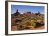 Navajo Nation, Monument Valley, Landscape of Mitten Rock Formations-David Wall-Framed Photographic Print