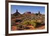 Navajo Nation, Monument Valley, Landscape of Mitten Rock Formations-David Wall-Framed Photographic Print