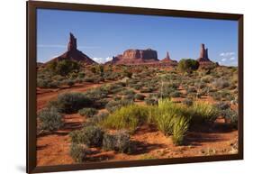 Navajo Nation, Monument Valley, Landscape of Mitten Rock Formations-David Wall-Framed Photographic Print