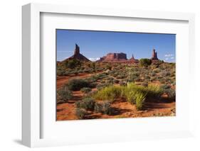 Navajo Nation, Monument Valley, Landscape of Mitten Rock Formations-David Wall-Framed Photographic Print