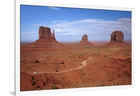 Navajo Nation, Monument Valley, Mittens and Valley Scenic Drive-David Wall-Framed Photographic Print