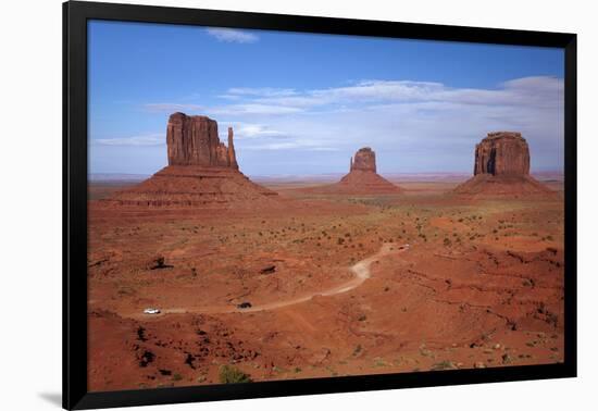 Navajo Nation, Monument Valley, Mittens and Valley Scenic Drive-David Wall-Framed Photographic Print