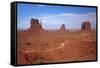 Navajo Nation, Monument Valley, Mittens and Valley Scenic Drive-David Wall-Framed Stretched Canvas