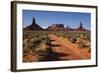 Navajo Nation, Monument Valley, Sunrise over Mitten Rock Formations-David Wall-Framed Photographic Print