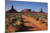 Navajo Nation, Monument Valley, Sunrise over Mitten Rock Formations-David Wall-Mounted Photographic Print