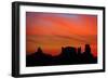 Navajo Nation, Monument Valley, Sunrise over Mitten Rock Formations-David Wall-Framed Photographic Print