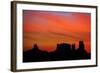 Navajo Nation, Monument Valley, Sunrise over Mitten Rock Formations-David Wall-Framed Photographic Print