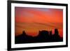 Navajo Nation, Monument Valley, Sunrise over Mitten Rock Formations-David Wall-Framed Photographic Print