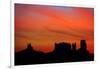 Navajo Nation, Monument Valley, Sunrise over Mitten Rock Formations-David Wall-Framed Photographic Print