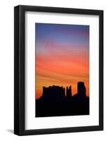 Navajo Nation, Monument Valley, Sunrise over Mitten Rock Formations-David Wall-Framed Photographic Print