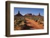 Navajo Nation, Monument Valley, Sunrise over Mitten Rock Formations-David Wall-Framed Photographic Print