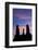 Navajo Nation, Monument Valley, Sunset over the Three Sisters Spires-David Wall-Framed Photographic Print