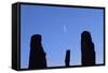 Navajo Nation, Monument Valley, the Three Sisters Spires-David Wall-Framed Stretched Canvas