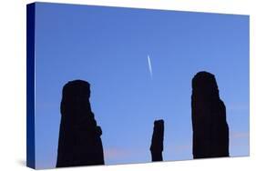 Navajo Nation, Monument Valley, the Three Sisters Spires-David Wall-Stretched Canvas