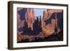 Navajo Nation, Monument Valley, Yei Bi Chei and Totem Pole Rock Column-David Wall-Framed Photographic Print