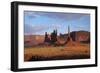 Navajo Nation, Monument Valley, Yei Bi Chei and Totem Pole Rock Column-David Wall-Framed Photographic Print