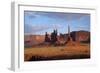 Navajo Nation, Monument Valley, Yei Bi Chei and Totem Pole Rock Column-David Wall-Framed Photographic Print